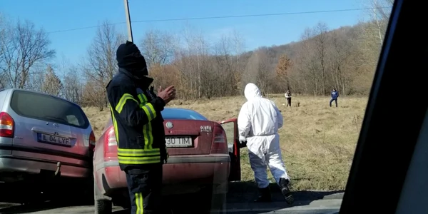 Accident la Hula Bradului în judeţul Sibiu pe DN 1 Foto Andreea Elena