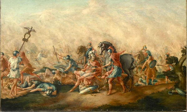 The Death of Paulus Aemilius at the Battle of Cannae (Yale University Art Gallery scan) jpg