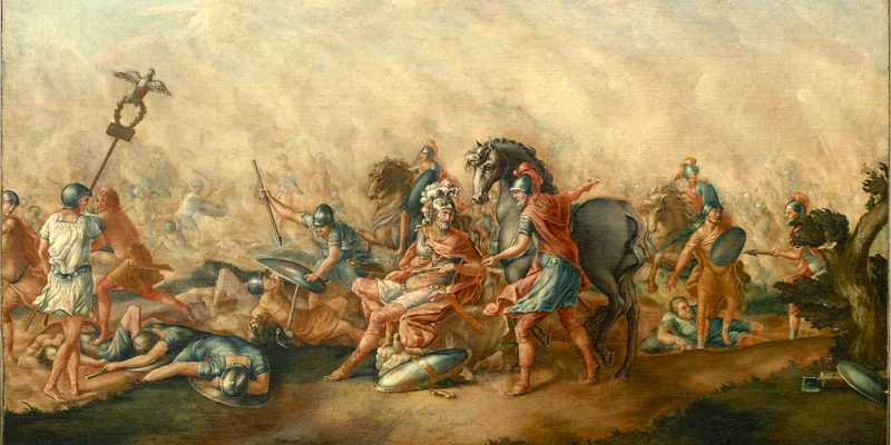 The Death of Paulus Aemilius at the Battle of Cannae (Yale University Art Gallery scan) jpg