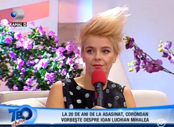 Geanina Corondan (captură Kanal D)