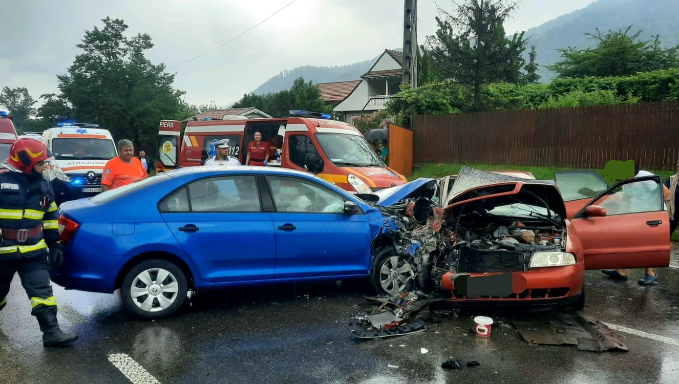 Accidentul a avut loc în localitatea Pîngărați FOTO: ISU Neamț