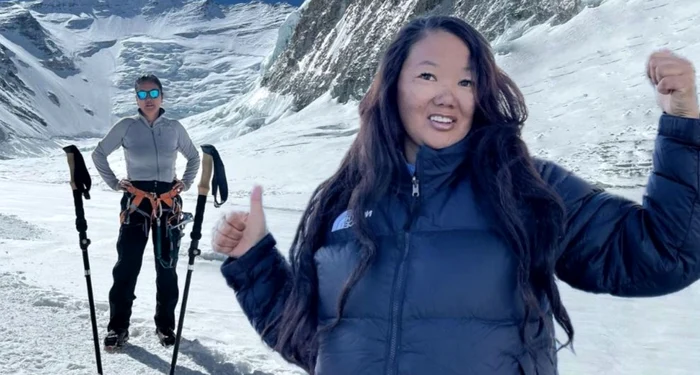 Lhakpa Sherpa deține recordul pentru escaladarea muntelui Everest de 10 ori / foto: colaj Instagram