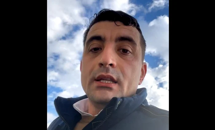 Liderul AUR, George Simion, live pe Facebook în timpul protestului FOTO: Captură Facebook