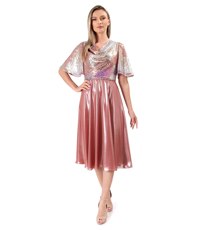 Rochie scurtă cu bust cu paiete, YOKKO