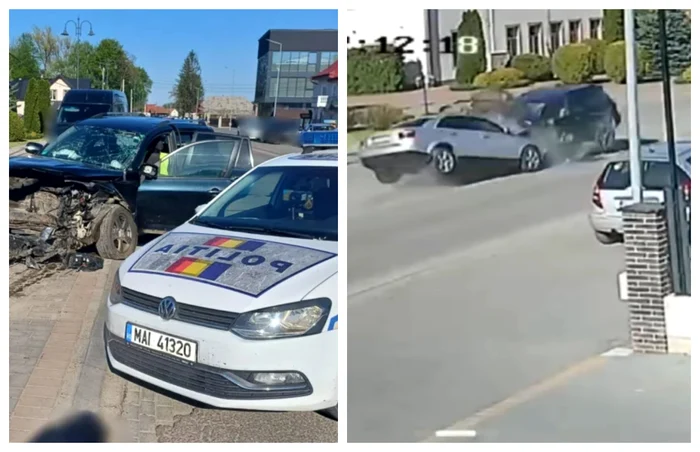 Accident în Vicovu de Jos, Suceava/FOTO: Captură Video
