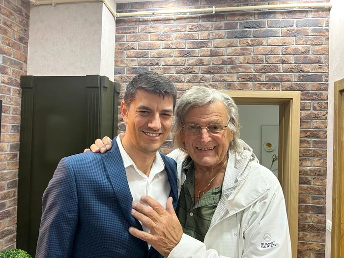 Florin Piersic și Florin Enceanu care i-a lansat cartea la editura Bookzone