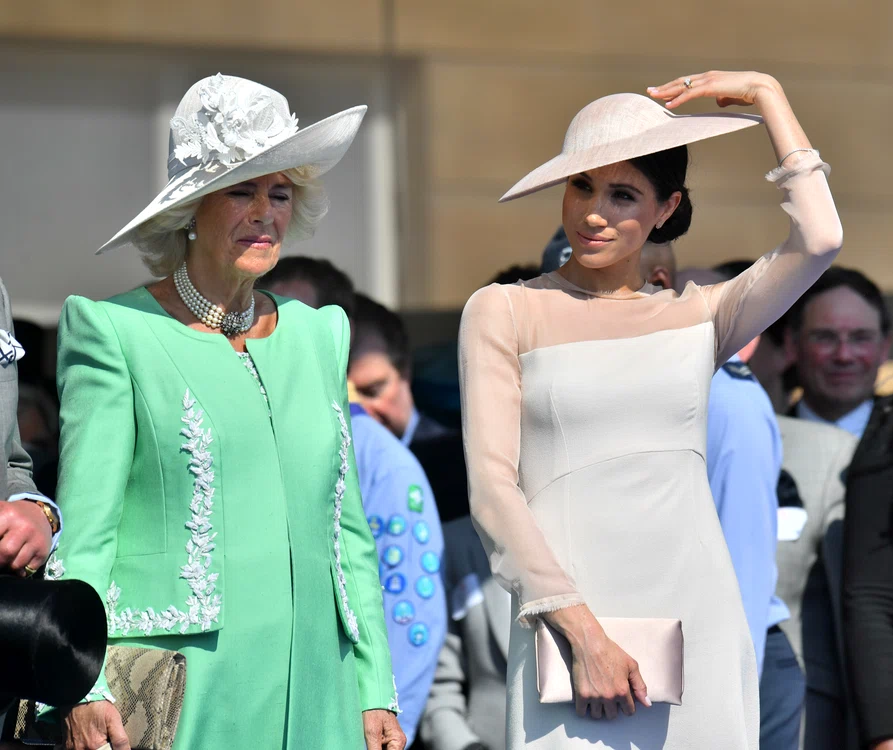 Regina Camilla și Meghan Markle în 2018, Getty (2) jpg