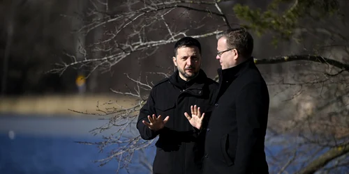 Volodimir Zelenski în Finlanda, alături de ministrul de externe Petteri Orpo FOTO PROFIMEDIA
