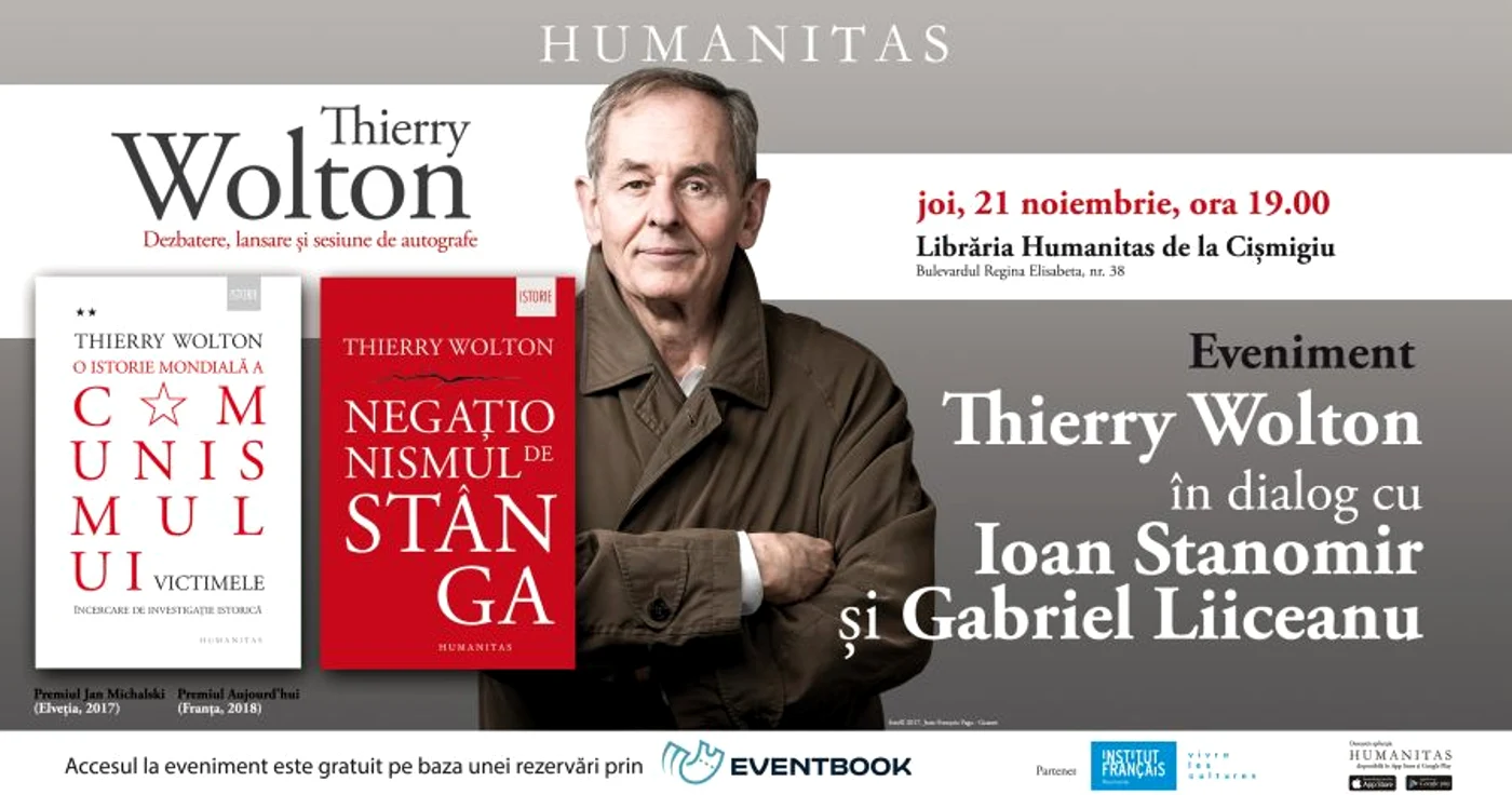 Thierry Wolton, în dialog cu Ioan Stanomir și Gabriel Liiceanu jpeg