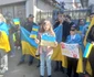 Femei şi copii ucraineni au protestat în faţa Consulatului general al Federaţiei Ruse FOTO Mariana Iancu