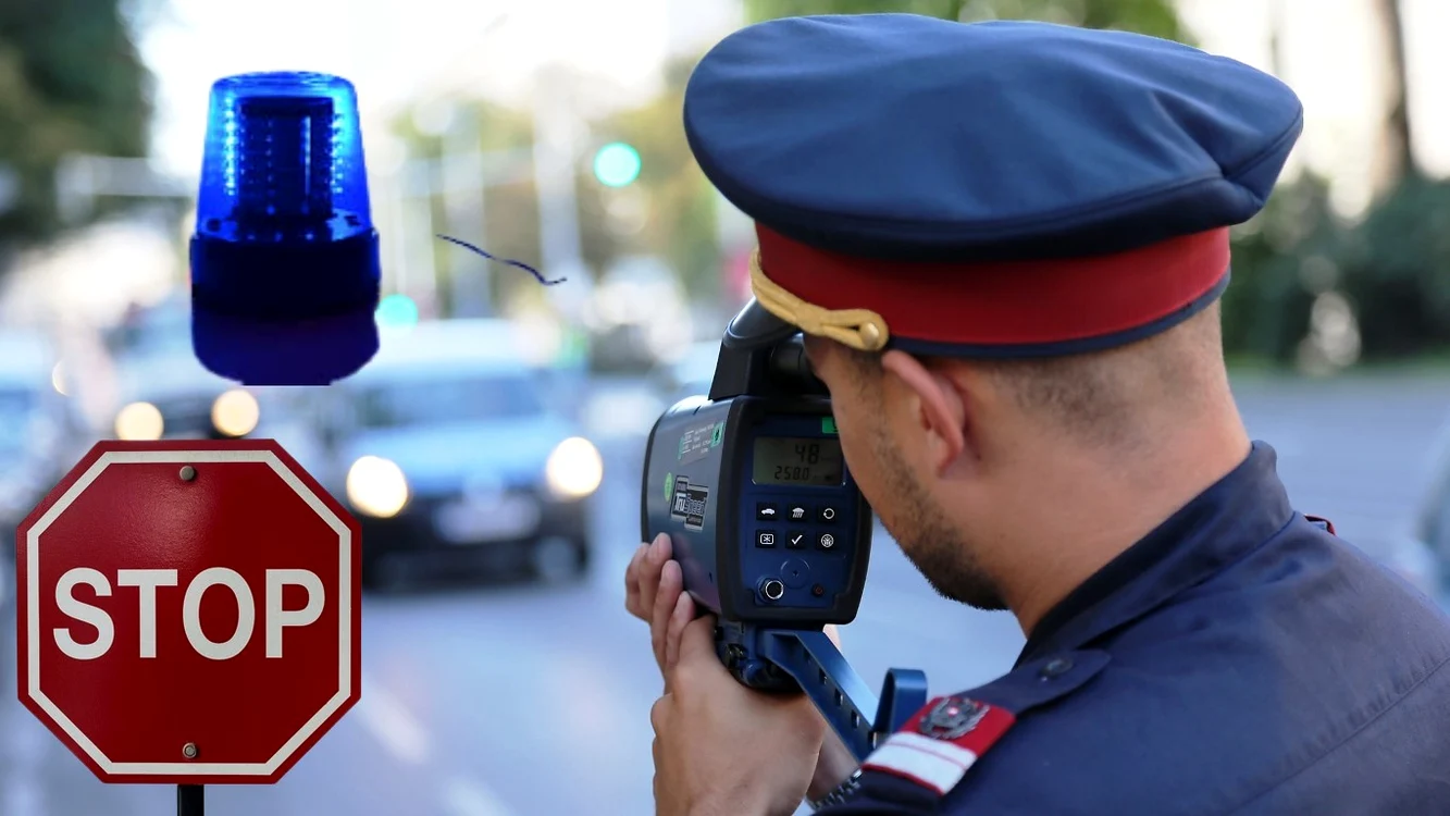 Polițiștii l-au amendat pe român pentru depășirea vitezei maxime admise FOTO arhivă Adevărul