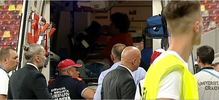 Antrenorul a fost transportat la Spitalul de Urgență Floreasca