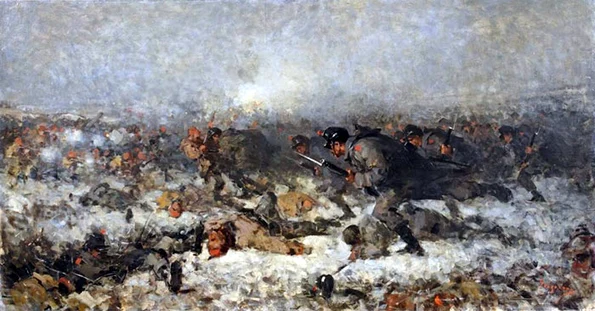 Atacul de la Smârdan, pictură de Nicolae Grigorescu (© Muzeul Național de Artă al României)