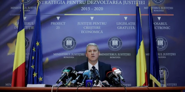 Catalin Predoiu conferinţă de presă privind punerea în dezbatere publică a legilor Justiţiei FOTO Inquam Photos / George Calin
