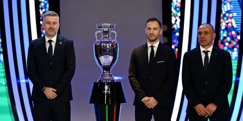 Edward Iordanescu la tragerea la sorți a grupelor pentru Euro 2024 FOTO Getty Images