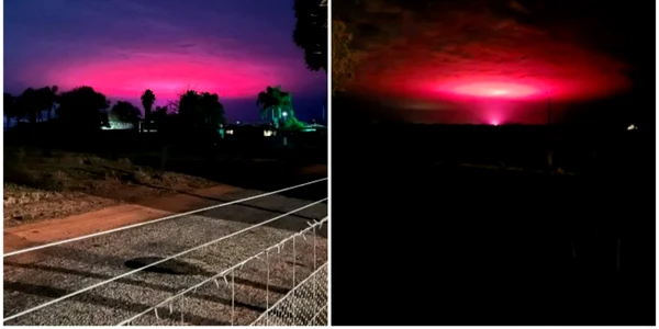 Lumina roz pe cerul Australiei FOTO Twitter 