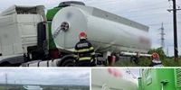 Un tren marfar a lovit o cisternă foto facebook Breaking News Giurgiu png