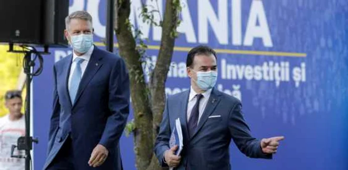 Klaus Iohannis şi Ludovic Orban, cu mască Foto INQUAM PHOTOS