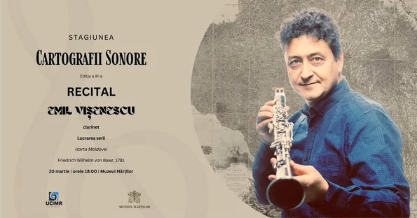 Cartografii sonore: Emil Vișenescu – recital de clarinet la Muzeul Hărților 