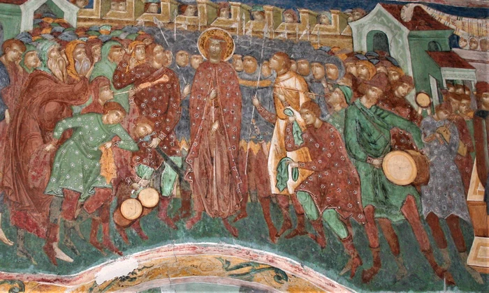 11 FOTO MARE TROMPETE TIMPAN CIMPOI TOBA FLUIER TAMBURINA Batjocorirea lui Hristos, Mănăstirea Arbore png