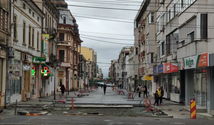 Porțiune din strada Ștefan cel Mare FOTO: Călin Gavrilaș