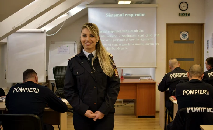 Amelia lucrează de 14 ani în familia salvatorilor de la ISU Cluj. FOTO: ISU Cluj