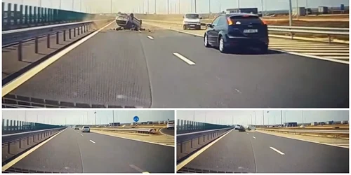 Tragedie pe autostrada A7, în a treia zi de Paște. Un mort și doi răniți după un accident între două autovehicule FOTO: captură video Facebook/Radar Iași