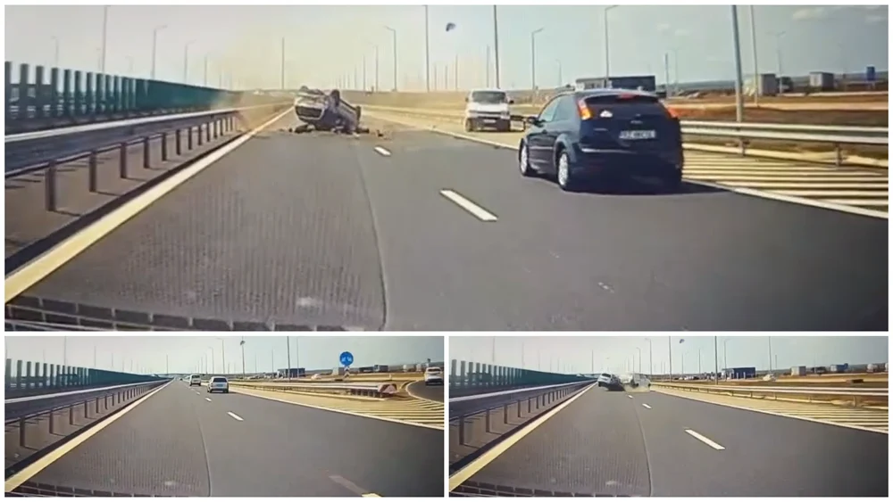 Tragedie pe autostrada A7, în a treia zi de Paște. Un mort și doi răniți după un accident între două autovehicule