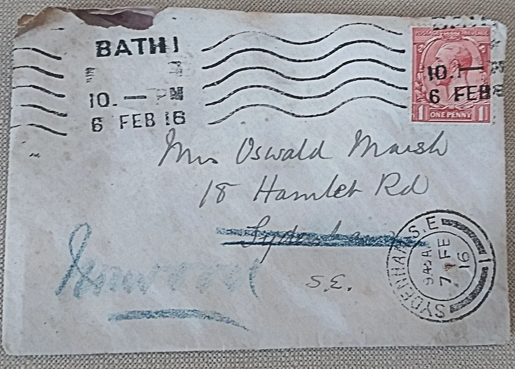 Scrisoare ce datează din anul 1916 FOTO Twitter