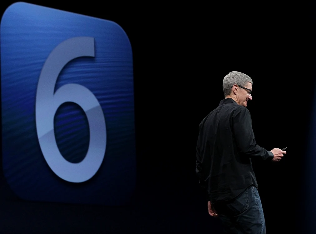 Tim Cook a lansat noul sistem de operare la evenimentul WWDC 2012, pe 11 iunie FOTO Mediafax AFP