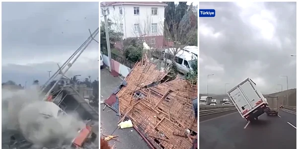 Fenomenele meteo extreme au provocat pagube semnificative în mai multe regiuni din Turcia FOTO: captură video X