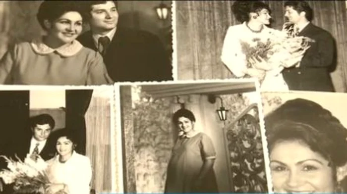 Elena Merișoreanu, alătur de soțul ei, în tinerețe