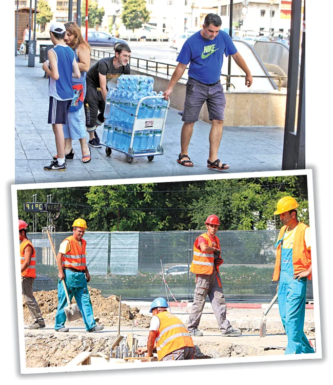 Muncitorii au lucrat pe caniculă