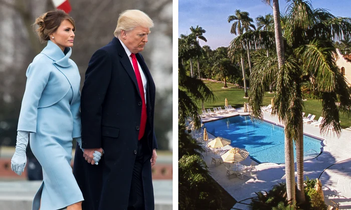Acasă la Donald Trump și Melania colaj getty images profimedia jpg