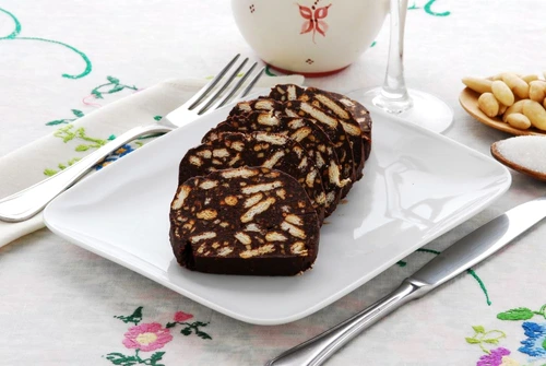 Salame al cioccolato Dolci Ricetta della Lombardia jpeg