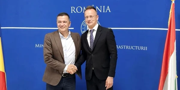Ministrul Transporturilor, Sorin Grindeanu, și Peter Szijjarto  Foto Facebook Sorin Grindeanu jpg