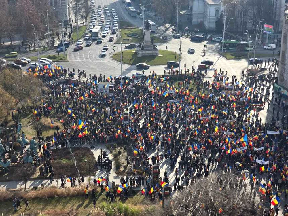 Oamenii protestează în Capitală Foto: Facebook 