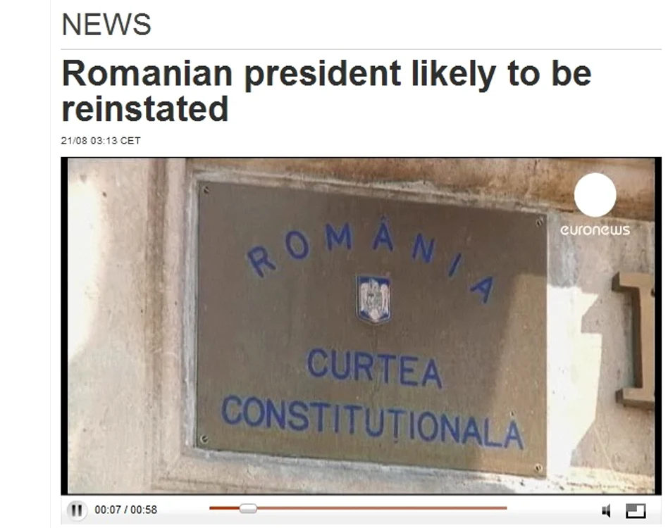 Presa europeană aşteaptă decizia Curţii Constituţionale
