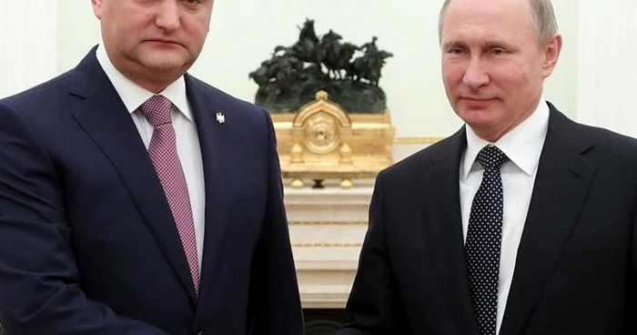 Preşedintele R.Moldova, Igor Dodon şi omologul său rus, Vladimir Putin              sursa foto:izborsk.md