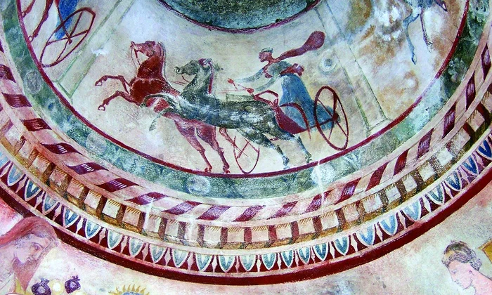 Car de curse, reproducere din Mormântului Tracic de la Kazanlâk (© Wikimedia Commons)