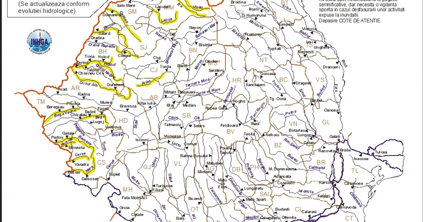 Avertizarea este valabilă pentru perioada 29 - 30 martie