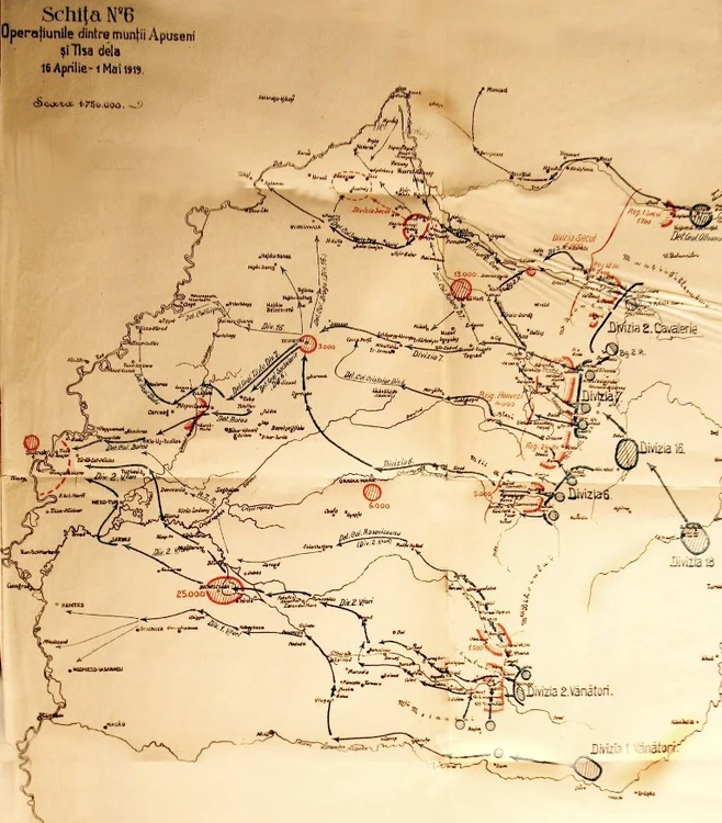 Harta operatiunilor militare dintre muntii Apuseni si Tisa, 16 aprilie   1 mai 1919 jpg jpeg