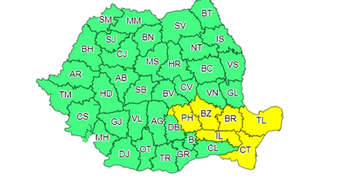 Vijelii în 6 județe FOTO meteoromania.ro