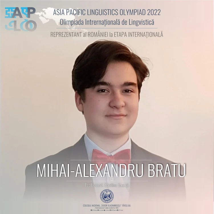 Mihai Alexandru Bratu s-a calificat la două olimpiade internaţionale  Foto: facebook.com/CNTVtargujiu
