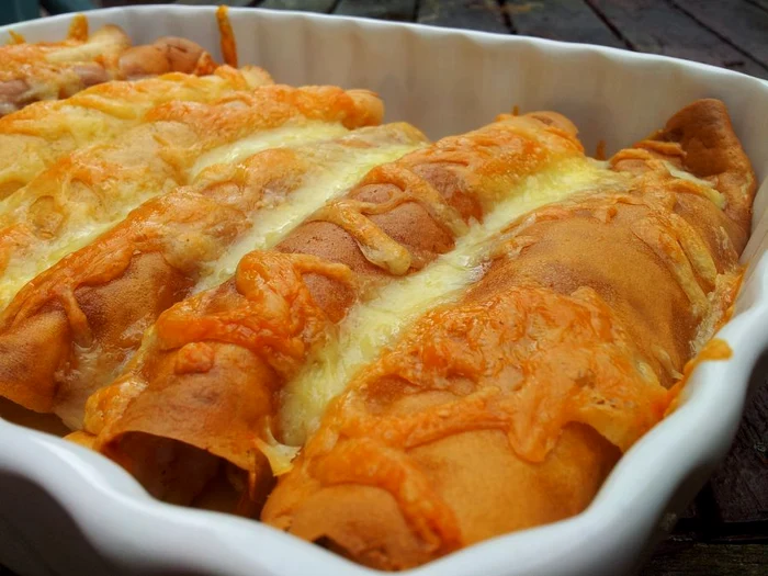 Clătite cu pui şi ciuperci