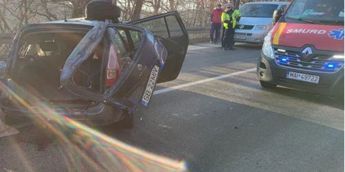 Accident rutier cu cinci victime dintre care una a murit pe DN 14 în Sibiu Foto ISU Sibiu