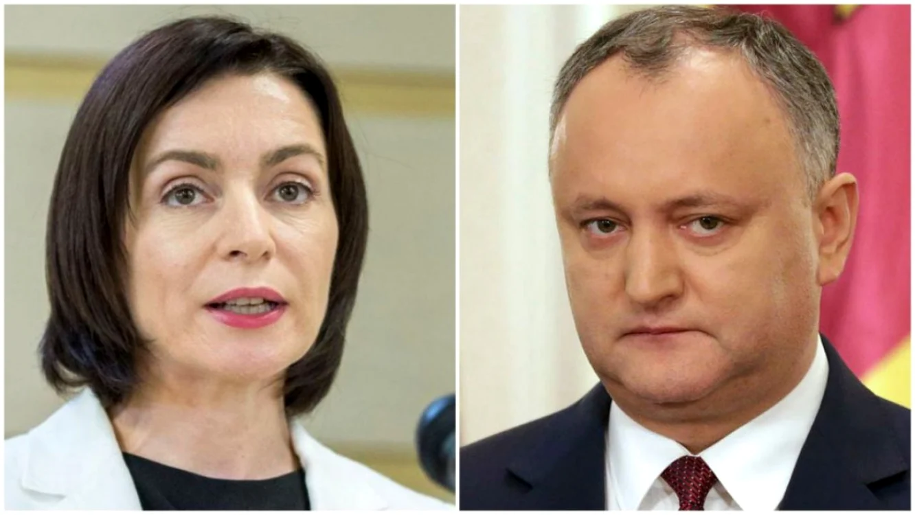 Maia Sandu şi Igor Dodon                                                            Sursa Foto:TV 8.md