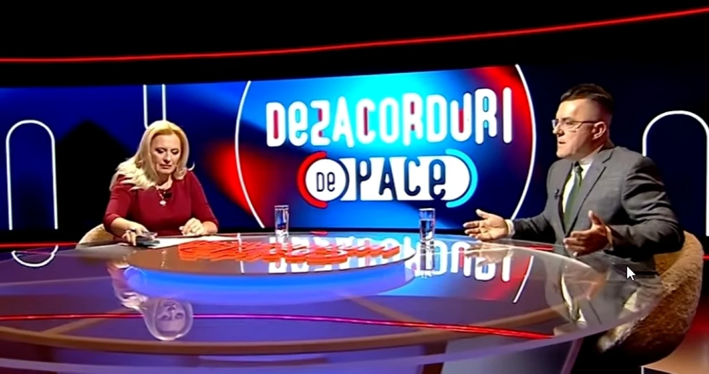 Monica Ghiurco şi Dan Dungaciu, în emisiunea incriminată.