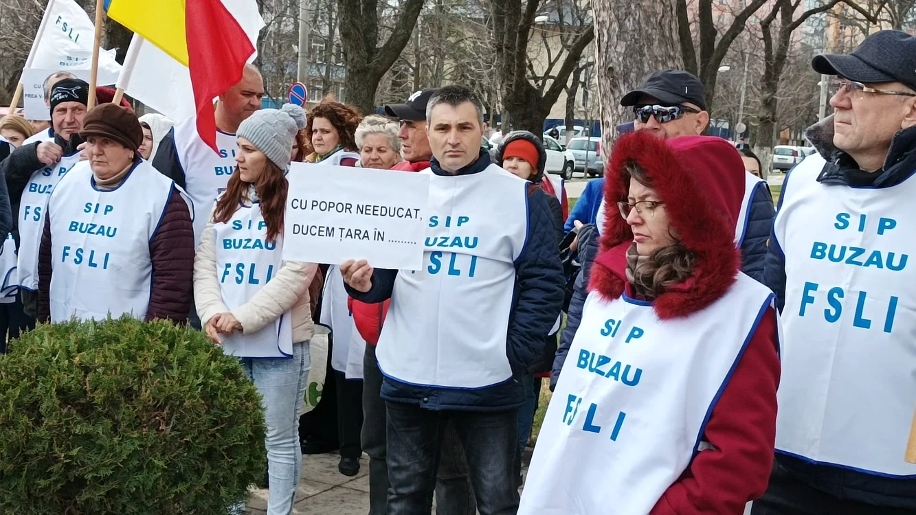 Protestul de la Buzău FOTO Iulian Bunilă