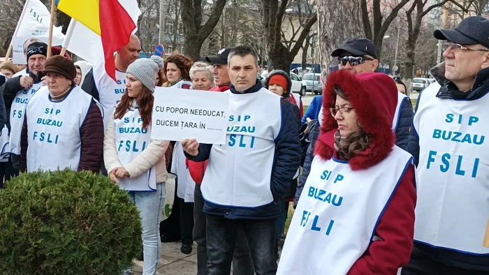 Protestul de la Buzău FOTO Iulian Bunilă